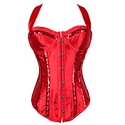 acrílico frente corset fechamento busk com lantejoulas (mais cores)