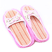 florales zapatillas de estera de paja con trapeador removible