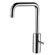 Contemporary Solid Brass Bathroom Sink Faucet - Chrome Finish