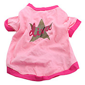 Liva Star Style Cotton T-shirt for Dogs (Pink, Multiple Sizes Available)