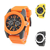 mænds silikone analog armbåndsur (assorterede farver)