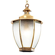 Golden Classic Pendant Light with 1 Light Electroplate Finished