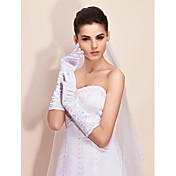 satinato mano gomito guanti da sposa lunghezza