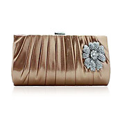 Silk Evening Bag With Flower Front