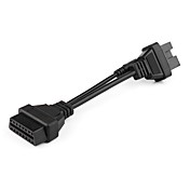 Car 12 Pin to 16 Pin OBD 2 Diagnostic Cable for Mitsubishi - Black