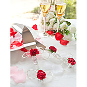  Crystal Red Roses Wedding Cake Serving Set