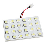 ba9s/festoon/t10 7w 24x5050 SMD 450-480lm Luz blanca LED bombilla para coche (12V DC)
