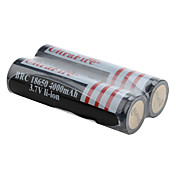 Batterie ricaricabili Li-ion UltraFire BRC 18650 3.7V 4000mAh (2 pezzi) - Nero