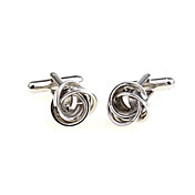 estilo de prata abotoaduras catkins
