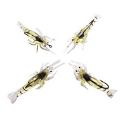 doux appâts de crevettes noctulescents 40mm 5g packs de silicium leurres (4 pièces)