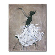 pintado à mão pintura a óleo de pessoas com quadro esticado