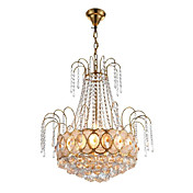 Golden Crystal Ceiling Light with 8 Lights