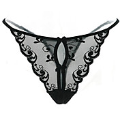 Black Open Womens Sexy Lace Underwear Pants, T-Back