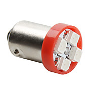 BA9S 3528 SMD 4-LED Red Light Bulb for Car (DC 12V, Set of 4 pcs)