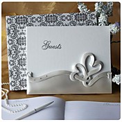 à double coeurs livre d'invité de mariage en résine