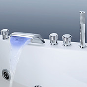 cambiamento di colore ha portato rubinetto vasca a cascata con doccetta (cromate)