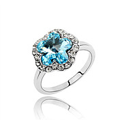 autriche cristal bague en platine plaqué alliage - chic fleur de prunier (plus de couleurs)