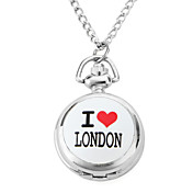Relógio de Mulher de Pescoço - I LOVE LONDON (Prateado)