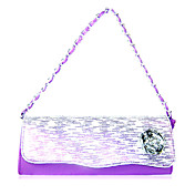 estilo pu bolso de noche con el frente rosa