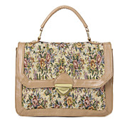 Flower Pattern Tote &Shoulder Bag