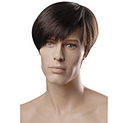 Capless synthétiques courtes hommes hétéros perruques