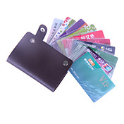 nytte læder etui card case holder (tilfældig farve)