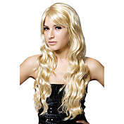 Lace Front Long High Quality Synthetic Wavy Blonde Hair Wig
