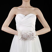 pizzo polso polpastrelli lunghezza guanti da sposa con ricami (più colori)