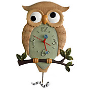 stile country gufo caratterizzato orologio da parete