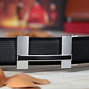 White buckle smooth belt