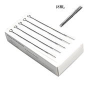 50 Pcs Sterile Stainless Steel Tattoo Needles 18RL