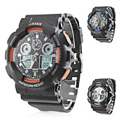 Orologio uomo Multi-movimento, analogico e digitale, Multi-funzionale, cinturino in gomma - Nero