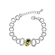 Austrian Crystal With Real Platinum Plated Anti-Allergy Ladies Bracelet Talking (More Colors)