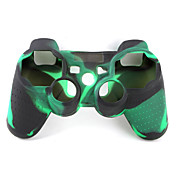 beschermende dual-color style siliconen case voor de PS3-controller (leger groen en zwart)