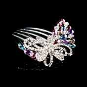 splendido strass colorati nei capelli pettini in lega da sposa