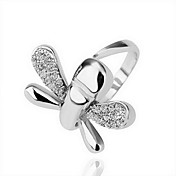 Gorgeous Rhinestone 18K Gold Dragonfly Fashion Ring