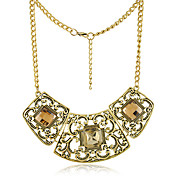 diamantes de imitación magnífico collar de aleación de corte cuadrado (más colores)