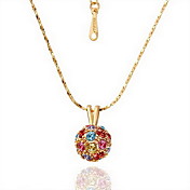 18K Gorgeous Fashion Rhinestone Alloy Ball Necklace (More Colors)