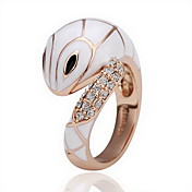 superbe zircone cubique en or 18 carats bague plaquée serpent de mode (plus de couleurs)