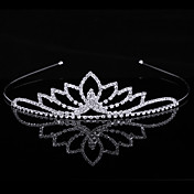 Gorgeous Lotus-shaped Cubic Zirconia In Alloy Tiara