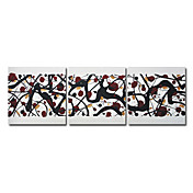 pintados à mão pintura a óleo abstrata, com quadro esticado - conjunto de 3