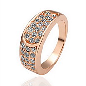 Gorgeous Cubic Zirconia 18K Gold Plated Space Fashion Ring (More Colors)