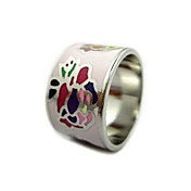 Unisex-Silber Emaille Messing Ringe (13mm)