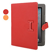 Litchi Grain Pattern Protective PU Leather Case with Stand for the New iPad (Assorted Colors)