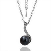18K Gorgeous Fashion Rhinestone Alloy Small Pearl Necklace (More Colors)