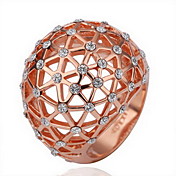 Gorgeous Rhinestone 18K Gold Plate Bird's Nest Fashion Ring