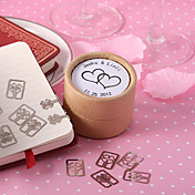 marcador personalizado corazón doble en caja de regalo - un juego de 20