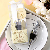 elegant fleur de lis chroom flessenstop