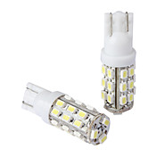 t10 0.18wx27 27-SMD 5050 éclairage de la voiture a conduit la lecture, dc 12v/pair (blanc)
