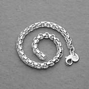 Amazing Silver Plated Small Rings Link Unisex Bracelet